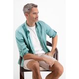 Overhemden - Coastal Blue - 55% Linnen 45% Katoen - Knoopsluiting