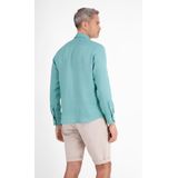 Overhemden - Coastal Blue - 55% Linnen 45% Katoen - Knoopsluiting