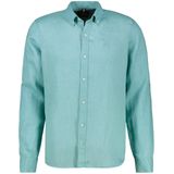 Overhemden - Coastal Blue - 55% Linnen 45% Katoen - Knoopsluiting