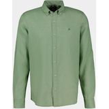 Overhemden - Sage Green - 55% Linnen 45% Katoen - Knoopsluiting