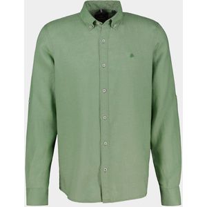 Overhemden - Sage Green - 55% Linnen 45% Katoen - Knoopsluiting