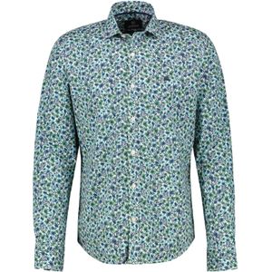 Overhemd - Sage Green - Katoen - Knoopsluiting - Lange Mouwen