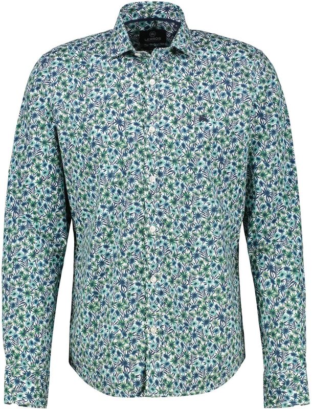 Overhemd - Sage Green - Katoen - Knoopsluiting - Lange Mouwen