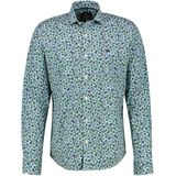 Lerros - Overhemd - Groen - Katoen/Elastaan - Regular Fit