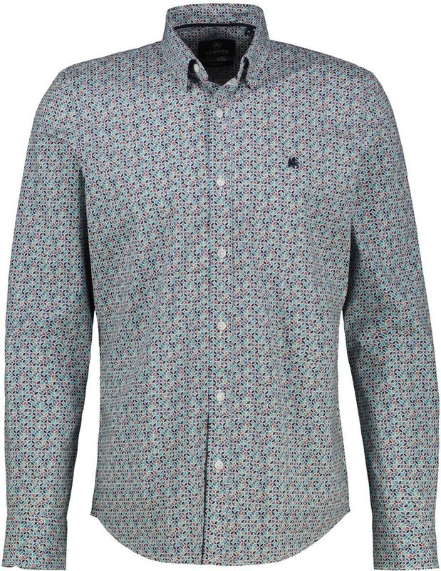 Lerros - Lange Mouw Overhemd - Heren - 331 Earth Red - Katoen