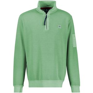 Lerros - Sweatshirt - Sage Green - Geborduurd Logo - Lange Mouwen