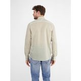 Overhemden - Wit - 55% Linnen 45% Katoen - Knoopsluiting