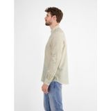 Overhemden - Wit - 55% Linnen 45% Katoen - Knoopsluiting