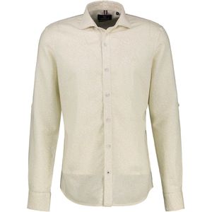 Overhemden - Wit - 55% Linnen 45% Katoen - Knoopsluiting