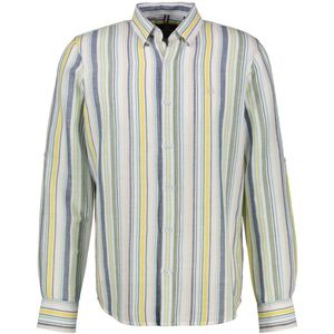 Lerros - Casual Overhemd - Wit - 55% Linnen 45% Katoen