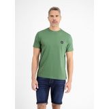 T-Shirt mit Strukturmuster und Rundhalsausschnitt