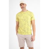 Lerros - T-shirt - Faded Yellow - Structuurkwaliteit