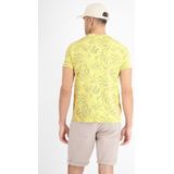 Lerros - T-shirt - Faded Yellow - Structuurkwaliteit