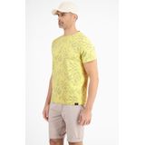 Lerros - T-shirt - Faded Yellow - Structuurkwaliteit