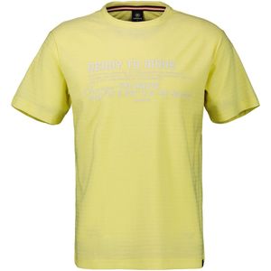 Lerros - T-shirt - Faded Yellow - Structuurkwaliteit