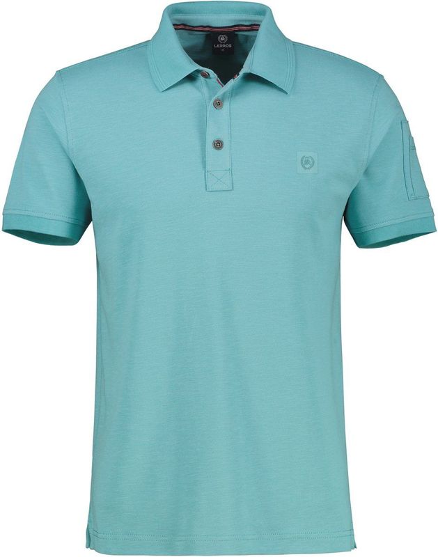 Lerros - Polo - Blauw - Katoen/Elastaan