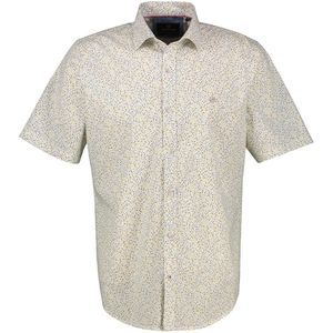 Overhemden - Wit - Katoen/Elastaan - Knoopsluiting - Korte Mouwen