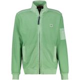 Sage Green - Sweatvest - 100% Katoen - Ritssluiting - Staande Kraag
