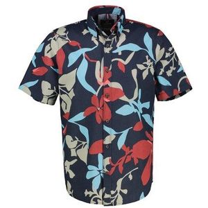 Lerros - Herenoverhemd - Classic Navy - Katoen/Linnen Mix