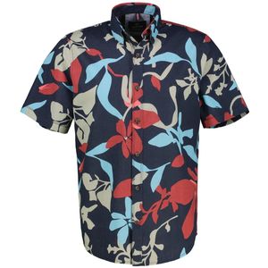 Lerros - Herenoverhemd - Classic Navy - Katoen/Linnen Mix