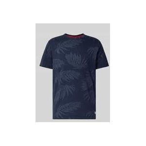 Lerros - LERROS Jacquard T-shirt - Classic Navy - Voor Heren