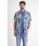 Lerros - Overhemd - Classic Navy - Korte Mouwen - Print All-Over