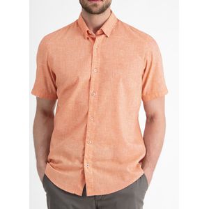 Overhemden - Pale Papaya - Korte Mouwen - Button-downkraag - Geborduurd Logo