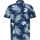 Poloshirt - Jersey - Geribbelde Kraag - Kwartmouw - All-over Patroon