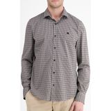 Lerros - Poplin Overhemd - Licht Koffie - Lange Mouwen - Knoopsluiting