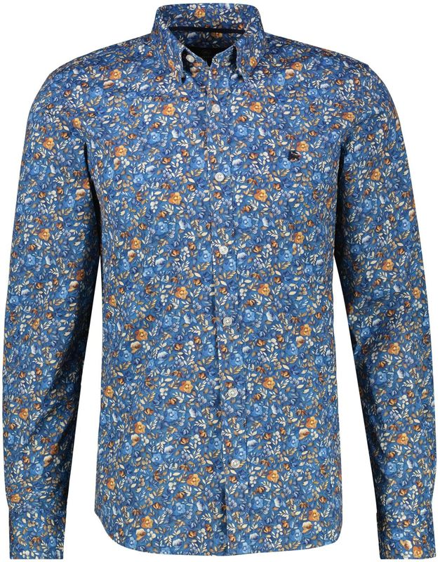 Lerros - FLOWERS - Overhemd - Storm blue - Lange Mouwen