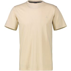 Lerros - Shirt - Foam White - Met Ronde Hals en Geborduurd Logo