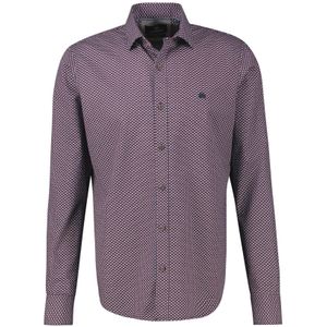 Lerros - Overhemd - Scandinavian Red - Lange Mouwen - Herenoverhemd met Haaienboord