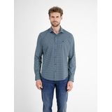 Lerros - Overhemd - Fjord Blue - Herenoverhemd met Lange Mouwen en Haaienboord