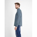 Lerros - Overhemd - Fjord Blue - Herenoverhemd met Lange Mouwen en Haaienboord