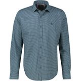 Lerros - Overhemd - Fjord Blue - Herenoverhemd met Lange Mouwen en Haaienboord
