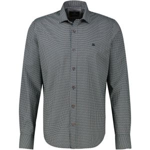 Lerros - Overhemd - Licht Koffie - Lange Mouwen - Herenoverhemd met Haaienboord