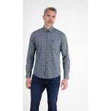 LERROS - Regular Casual Overhemd - Donkerblauw