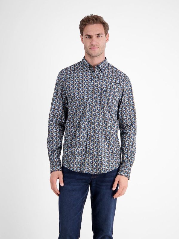 Lerros - Casual Hemd - Bruin - Lange Mouw - 2581457/756