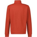LERROS - Sweatshirt - Rood - Halve Rits - Normale Pasvorm - Lange Mouw