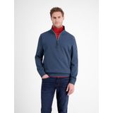 LERROS - Sweatshirt - Donkerblauw - Halve Rits - Normale Pasvorm