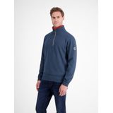 LERROS - Sweatshirt - Donkerblauw - Halve Rits - Normale Pasvorm