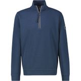 LERROS - Sweatshirt - Donkerblauw - Halve Rits - Normale Pasvorm