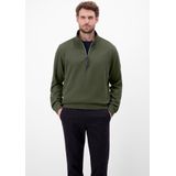 LERROS - Sweatshirt - Olijfgroen - Lange Mouw - Schipperskraag