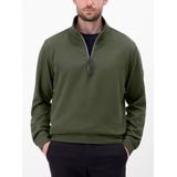LERROS - Sweatshirt - Olijfgroen - Lange Mouw - Schipperskraag