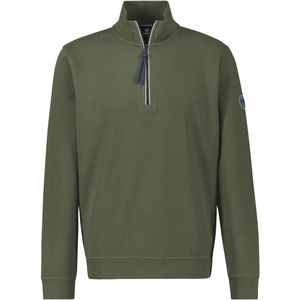 LERROS - Sweatshirt - Olijfgroen - Lange Mouw - Schipperskraag