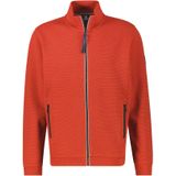 LERROS - Sweatvest - Rood - Met Ritssluiting - Opstaande Kraag