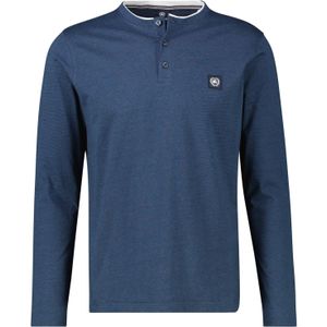 LERROS - Shirt - Navy - Katoen - Lange Mouw - Normale Pasvorm