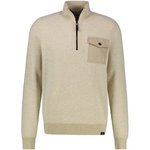 Lerros - Gebreide Trui - Tender Beige - 100% Katoen - Regular Fit