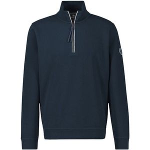 LERROS - Sweater - Donkerblauw - Oversized Pasvorm - Halve Rits