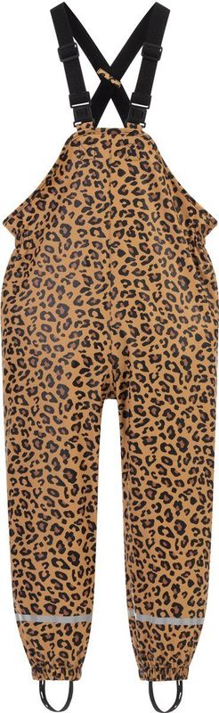 Schmuddelwedda - Regenbroek - Zwart Beige Leo - Waterdicht - Kinderen